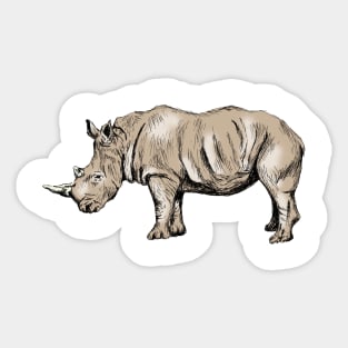 Rhinoceros Print Sticker